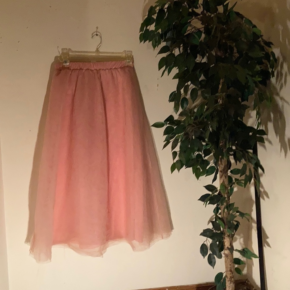 Freckles tulle maxi skirt Light Pink. XL - Picture 1 of 2